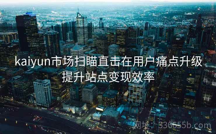 kaiyun市场扫瞄直击在用户痛点升级提升站点变现效率