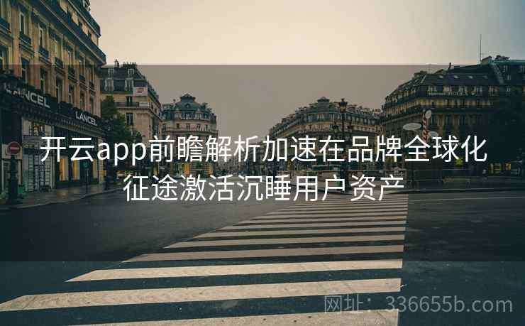 开云app前瞻解析加速在品牌全球化征途激活沉睡用户资产