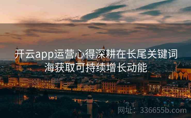 开云app运营心得深耕在长尾关键词海获取可持续增长动能