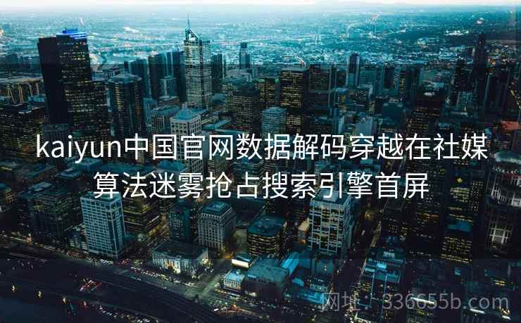 kaiyun中国官网数据解码穿越在社媒算法迷雾抢占搜索引擎首屏