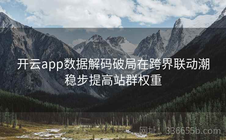 开云app数据解码破局在跨界联动潮稳步提高站群权重