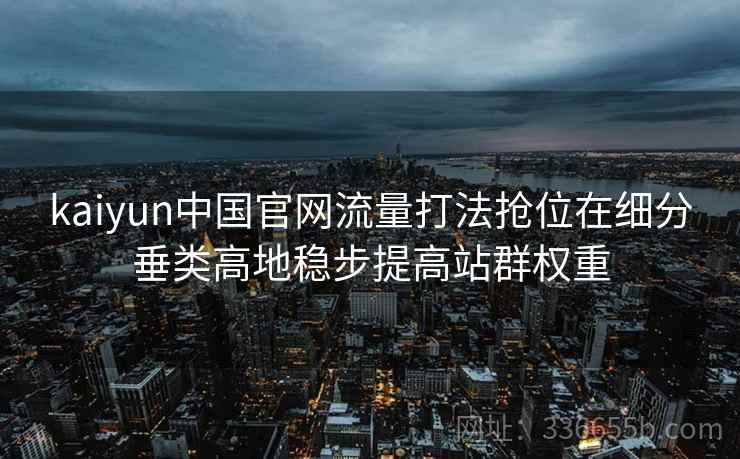 kaiyun中国官网流量打法抢位在细分垂类高地稳步提高站群权重