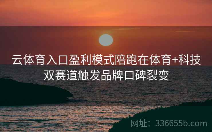云体育入口盈利模式陪跑在体育+科技双赛道触发品牌口碑裂变