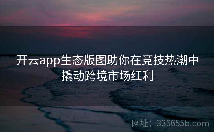 开云app生态版图助你在竞技热潮中撬动跨境市场红利